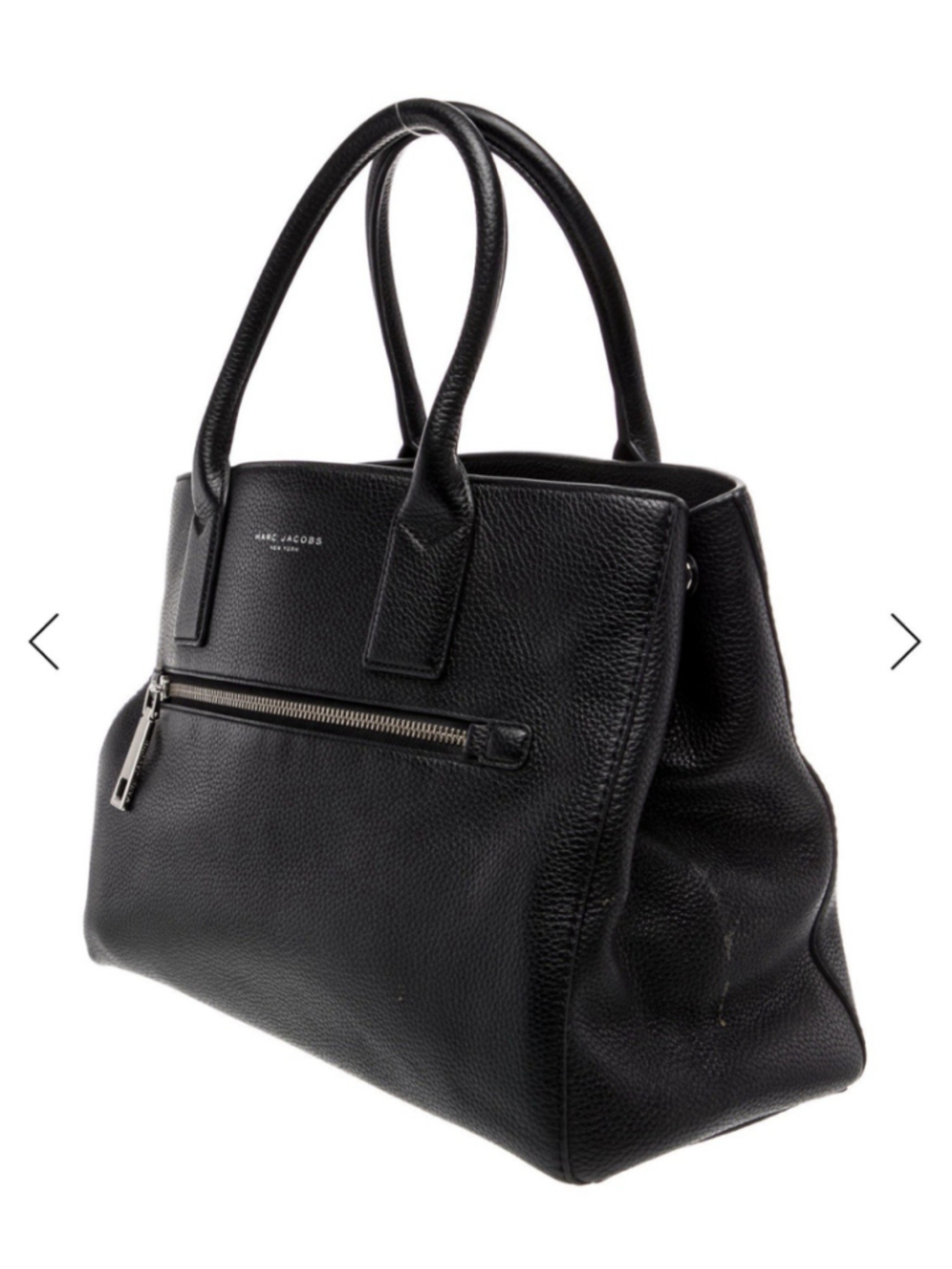Marc Jacobs Gotham Tote Black Large Pebble Leather Satchel - Picture 10 of 15